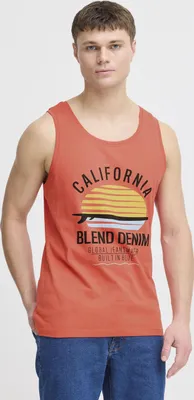Produktbild von BLEND BHCali Herren Tank Top Sport-Shirt Muscle-Shirt mit Print Baumwollmischung Regular fit