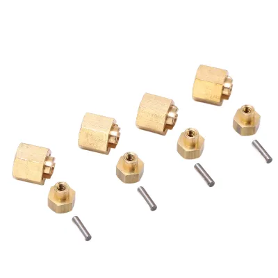 Produktbild von Rad Hex Extended Adapter,Messing Rad Hex Extended Adapter,7MM Rad Hex Adapter,1/24 RC Hex Adapter,Hex Adapter für AXIAL SCX24 Auto,RC Auto Ersatzteile