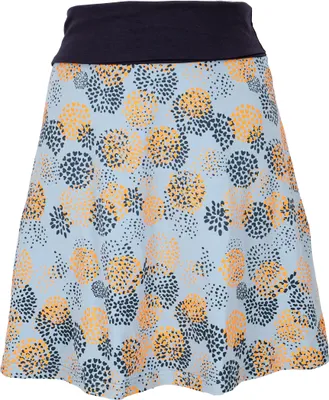 Produktbild von Minirock aus Baumwolle, Boho Tellerrock, Bedruckter Rock - Hellblau, Damen, Baumwolle(Bio),Elasthan, Größe: S