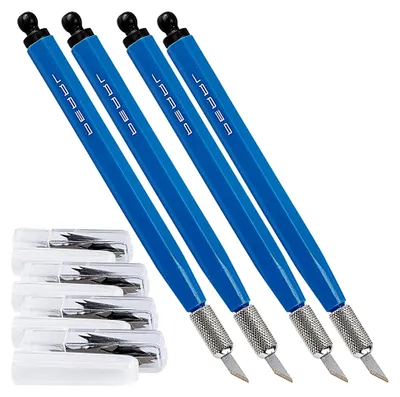 Produktbild von Skalpell-Set: 4 Skalpelle mit 80 Klingen