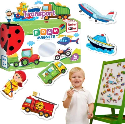 Produktbild von Magnetisches Lernfahrzeug-Set - Transportspiel für Kinder mit CE|EN 71-Zertifikat, Entwicklung von Kreativität und manuellen Fähigkeiten