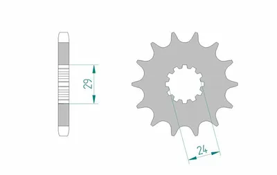 Produktbild von AFAM Stahl Standard Ritzel vorne - 530