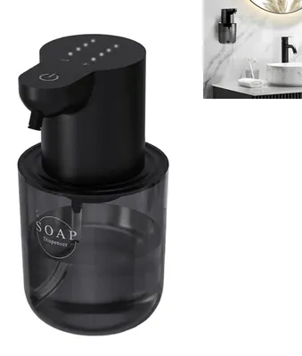 Produktbild von Automatischer Seifenspender 400ml USB wiederaufladbar Sensor berührungslos 4 Stufen Schaumspender Bad Küche Wandmontage