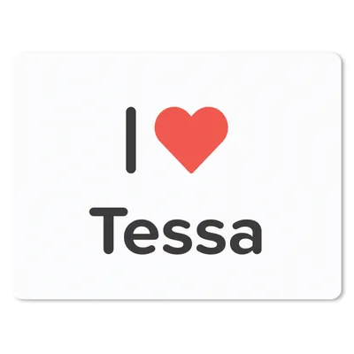 Produktbild von MuchoWow® Mauspad Mousepad Ich liebe - Tessa - Mädchen 23x19 cm - Mousepads - Maus Mat - Pad - Mausunterlage - Schreibtischunterlage - Mauspad