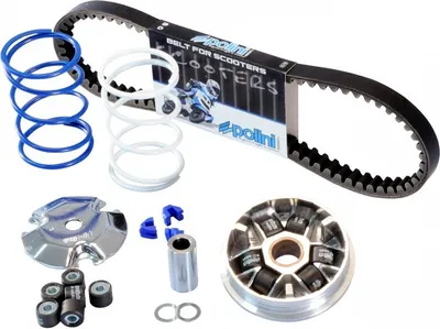 Zdjęcie produktu dla Polini Variator Speed Control ECO KIT kompatybilny z Peugeot Speedfight 2 (wariator, pasek klinowy, sprężyny dociskowe, 2x ciężarki)