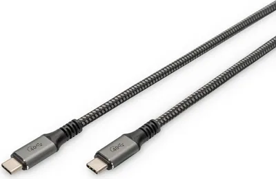 Zdjęcie produktu dla Digitus Kabel połączeniowy USB-C 4.0 - USB-C, 1 m, 1 m, USB C, USB C, USB4 Gen 2x2, 40 Gbit/s, Czarny