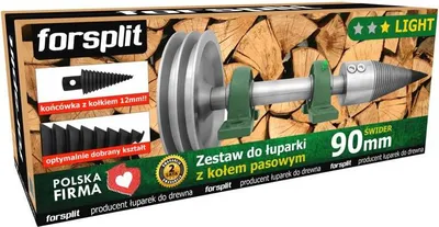 Immagine prodotto di coclea spaccalegna da 90 mm con puleggia a cinghia / ZK2U-090K2-Kit