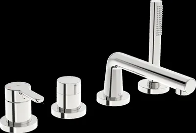 Immagine prodotto di HANSA HANSADESIGNO Style Mitigeur de bain, 4 trous, saillie 190mm, 53122063, 53122063
