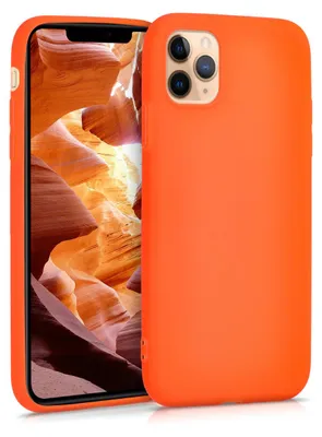 Produktbild von kwmobile Handyhülle für Apple iPhone 11 Pro Hülle - TPU Case - Kabelloses Laden - Schutzhülle Cover in Neon Orange