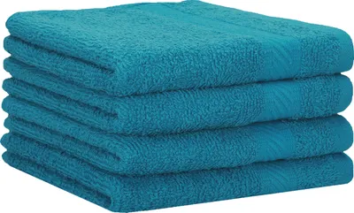 Produktbild von Betz 4 Stück Duschtücher 70x140 cm PALERMO 100% Baumwolle Farbe: petrol