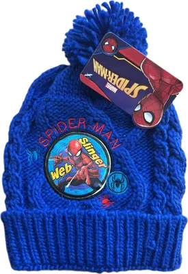 Produktbild von Marvel Spiderman Kinder Wintermütze für Jungen mit Bommel