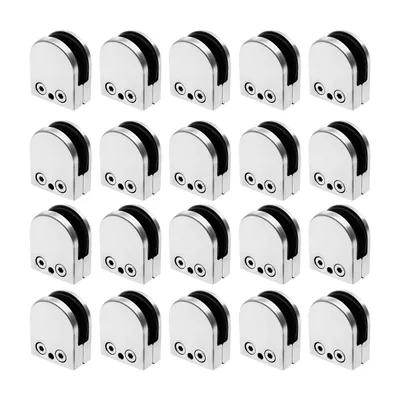 Produktbild von Glasklemmhalter Glasklemme  Edelstahl Glashalter Klemmhalter    Für Glas /Tür  Geländer Treppe Handlauf Balustrade Baustoffe  8-10mm 20pcs