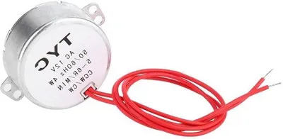Obrázek produktu pro Synchronní motor 12 V, 4 W, 5–6 otáček za minutu, s reverzací chodu, s kabelem.