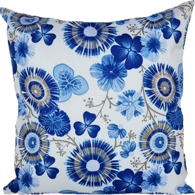 Produktbild von JACK 45x45cm Motiv Outdoor Lounge Kissen Dekokissen inkl. XXL-Füllung Wasserabweisend Sitzkissen Garten Stuhl Lotus Effekt, Farbe:Blumen Blau