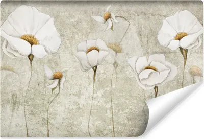 Produktbild von Muralo Selbstklebende Fototapete BLUMEN Pflanzen Retro Stil für Wohnzimmer Br. 416cm x Hö. 254cm