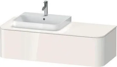 Produktbild von Konsolenunterschrank HAPPY D.2 PLUS 354x1300x550mm f Aufsatzbecken Happy D. Becken rechts weiß supermatt