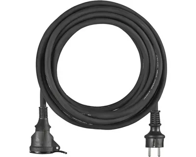 Obrázok produktu pre EMOS Vonkajší predlžovací kábel 10 m / 1 zásuvka / čierny / guma-neoprén / 230 V / 2,5 mm2, P01710R