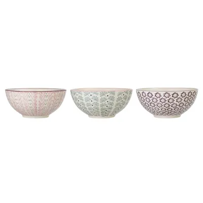 Produktbild von Bloomingville Maya Schale Violett Steingut Ř 16,5 cm 3er Set