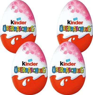 Produktbild von kinder Überraschung Ei Rosa aus Vollmilchschokolade 20g 4er Pack