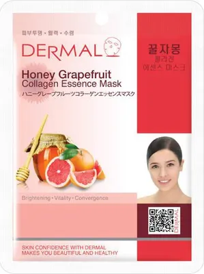 Obrázek produktu pro DERMAL Kolagenová esence maska Medový grapefruit Tuchmaske