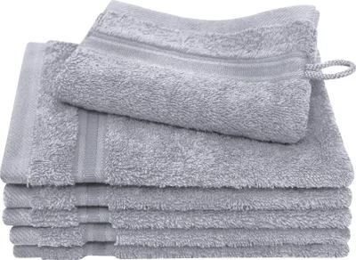 Produktbild von Dyckhoff Waschhandschuhset Siena silber, 16 x 21 cm, 6-tlg.