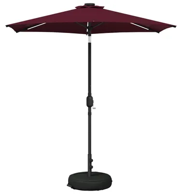 Obrázek produktu pro Zahradní slunečník vidaXL s LED osvětlením a podstavcem, 230 x 230 cm