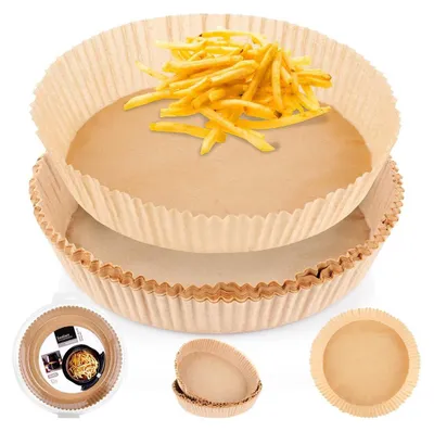 Produktbild von Fritteusen-Einlagen Einweg-Backpapier für Fritteusen für Air Fryer aus Papier 20 cm 50 Stk.