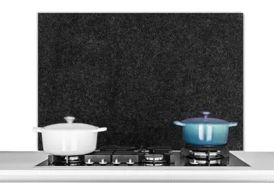 Obrázek produktu pro KitchenYeah® Splashback kitchen - Kuchyňský splashback - Ochrana stěny sporáku a dřezu - Černá - Granit - Design - Kámen 100x65 - Alu-Dibond (alternativa ke skleněnému splashbacku) - Tepelně odolný - Her
