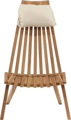 Image de Kenya chaise longue avec coussin teck.