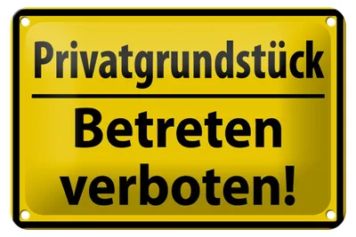 Produktbild von Blechschild Warnschild 18x12cm Privat Betreten verboten