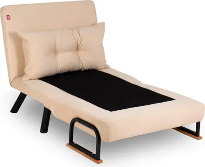 Image de Hanah Home, Sando Single - Cream, Canapés-lits, Canapé-lit 1 place, crème, polyester, 67 x 78 x 78 x cm