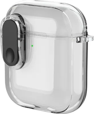 Produktbild von Mobigear Crystal Clip  Apple AirPods 2 Hardcase Hülle - Transparent / Schwarz