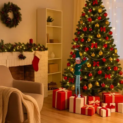 Obrázok produktu pre Hračka – elf s čiapkou, vhodná na vianočnú výzdobu