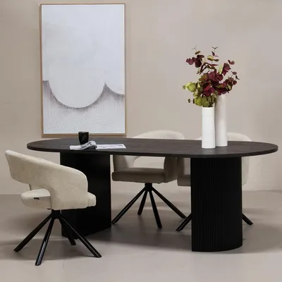 Productafbeelding van House Nordic Eettafel Boavista Donkerbruin 100x210x75cm