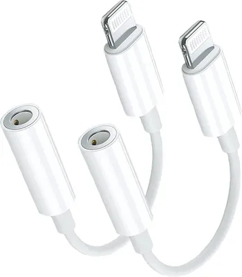 Image de Adaptateurs Lightning :

*   Lightning vers prise jack (Klinke)
*   Lightning vers entrée auxiliaire (AUX)
*   Lightning vers adaptateur 3,5 mm
*   Adaptateur pour écouteurs iPhone
*   Câble audio pour iPhone
*   Compatible avec les appareils Apple iPhone
