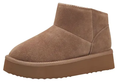 Image de Bottes en cuir pour femmes, à plateforme, couleur marron (noisette), taille 36 EU, marque Marco Tozzi