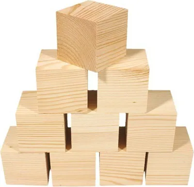 Produktbild von Kiefer Würfel natur 60 mm, 4 Seiten gesägt, 2 Seiten gehobelt, zum Basteln, Bauen & Bemalen