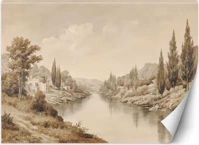 Produktbild von Vlies fototapete Sepia-Landschaft Natur 200x140 cm Feeby Beige inkl. Kleber einfache Montage