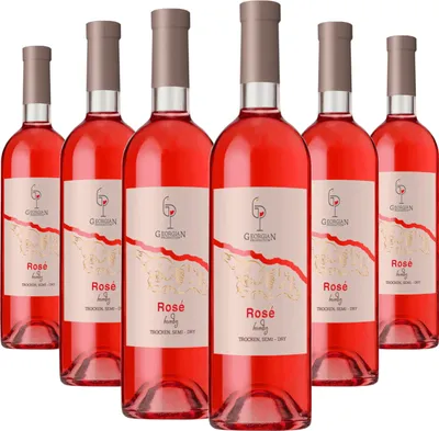 Produktbild von Weinpaket Rose trocken von Georgian Production Rosewein trocken