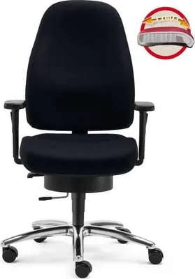 Produktbild von Bürodrehstuhl Lady Sitwell mit Armlehnen Alu-Fußkreuz schwarz