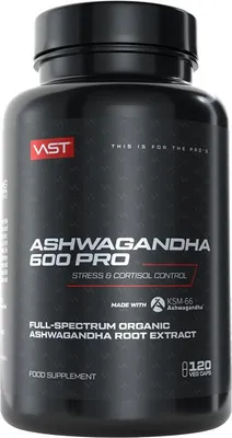 Produktbild von VAST Ashwagandha 600 Pro (120 vCaps) Unflavoured - Vitamine, Mineralien & Gesundheit - Kräuter