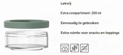 Lunchpot Compartiment Ellipse 200 ml Nordic Black