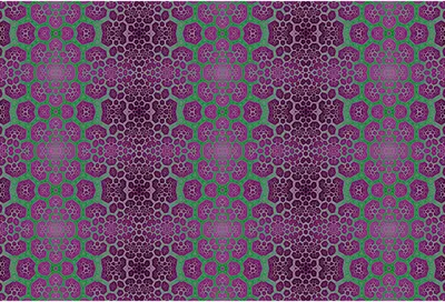 Produktbild von Tadessi Fototapete | Abstrakt | 4.00 m x 2.70 m | Lila | Grün | Wandbild | Digitaldruck