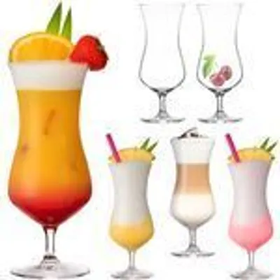 Produktbild von IMPERIAL glass Cocktailgläser 400ml aus Crystalline Glas Set 6 Stück Longdrinkgläser Eiskaffeegläser Hurricane Gläser