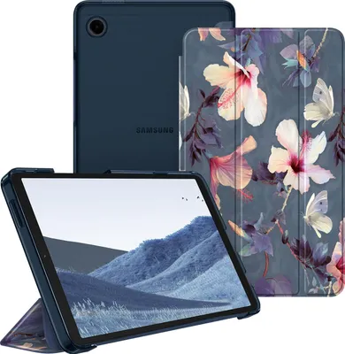 Produktbild von Fintie Hülle für Samsung Galaxy Tab A11 8,7" 2025/ Tab A9 8.7 Zoll Tablet, Ultra Dünn Schutzhülle mit Transparenter Rückseite, Blühender Hibiskus