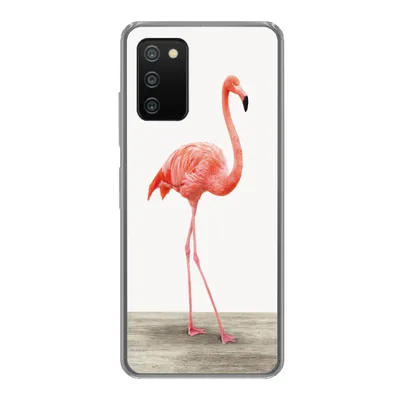 Produktbild von MuchoWow® Handyhülle Schutzhülle Hülle für Samsung Galaxy A03s Flamingo - Rosa - Vogel - Mädchen - Jungen - Kind Silikon Softcase Handy Hülle - Schutz
