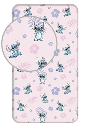 Produktbild von JERRY FABRICS Prestieradlo Lilo and Stitch Pink Cotton, 90/200 cm