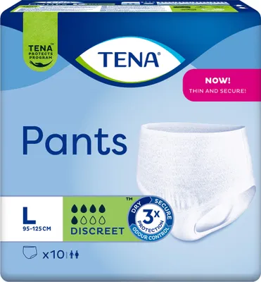 Produktbild von TENA Pants Discreet L bei Inkontinenz, 10 St. Windelhosen