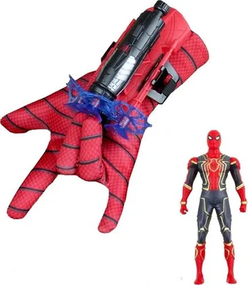 Produktbild von Handschuhe mit Saugnäpfen und Spiderman-Figur, DEPOX®, rot