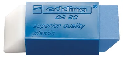 Produktbild von Edding Radiergummi DR20 weiß /blau 46x19,5x11,5mm